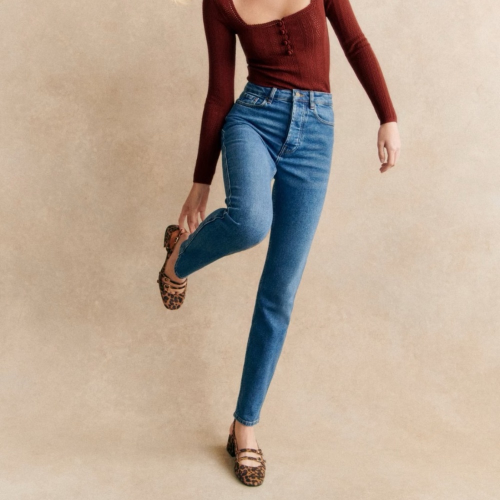 Sezane Brut Sexy Classic French Jeans in Denim Size 30